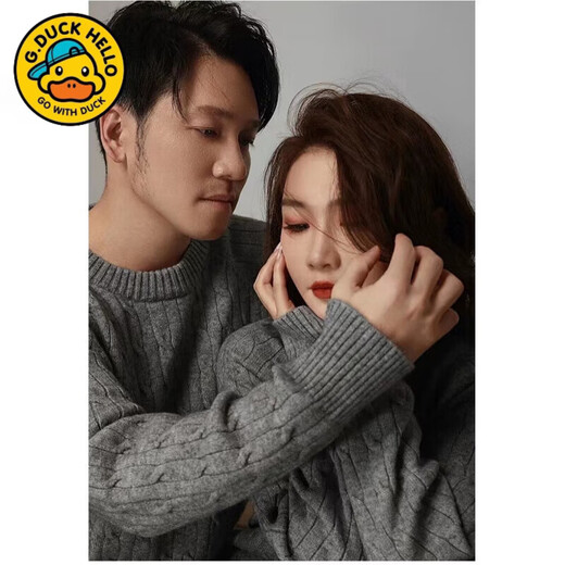 G.duck New Year's Parent-child Clothing Autumn and Winter Clothing Family of Three Mother and Daughter Clothing Western Style Sweaters Sweaters Winter Baby Red Large Size Red 155 Adult S (100 Jin Jin is equal to 0.5 kg or less