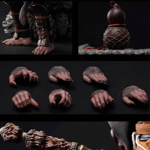Figura de Black Myth Myth Goku, Motor de la personalización de juguetes de ornamentos de estatua de Modelo Goku en movimiento, modelo de segunda generación actualizado] Modelo de mito negro (las articulaciones pueden mover + los ojos pueden moverse