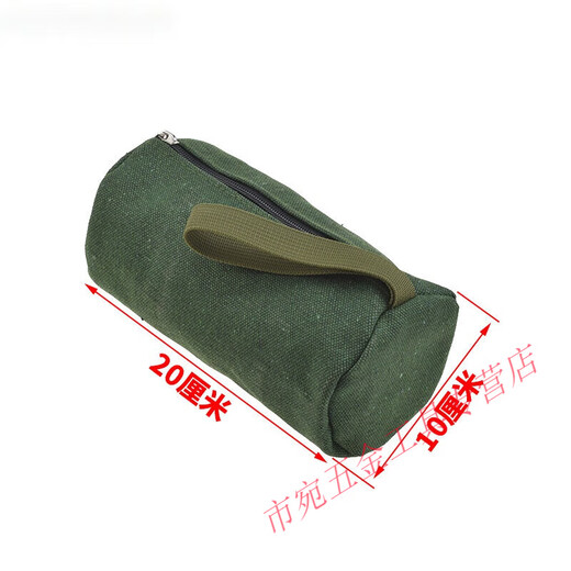 He Jian Gong thickened canvas tool bag tool bag hand bag tool storage bag hardware tool bag round bag 70*30 cm