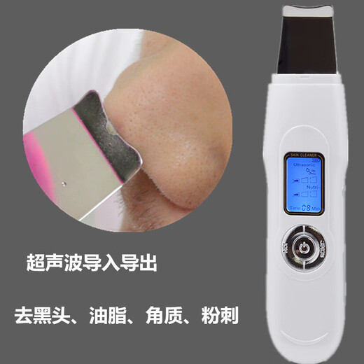 Wen Shiou peeling machine ultrasonic household beauty instrument facial pore cleaner to remove blackheads shovel import and export facial cleansing instrument white Chinese