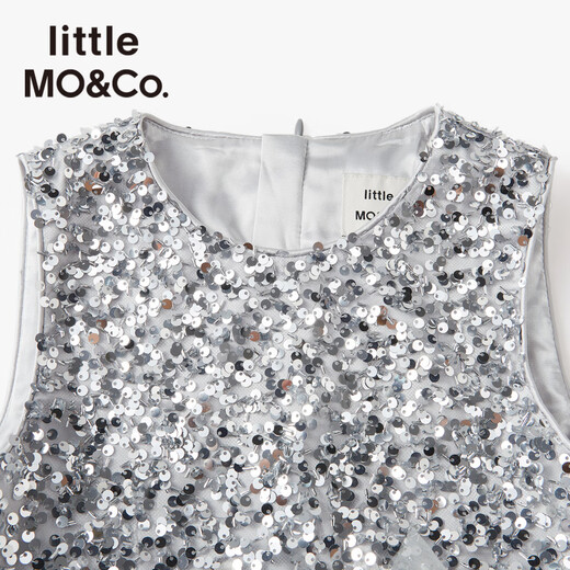 Little MO&Co. Jiajia same style little moco children's clothing 26 spring new style girls tutu skirt dress mesh skirt skirt silver 100 110/52