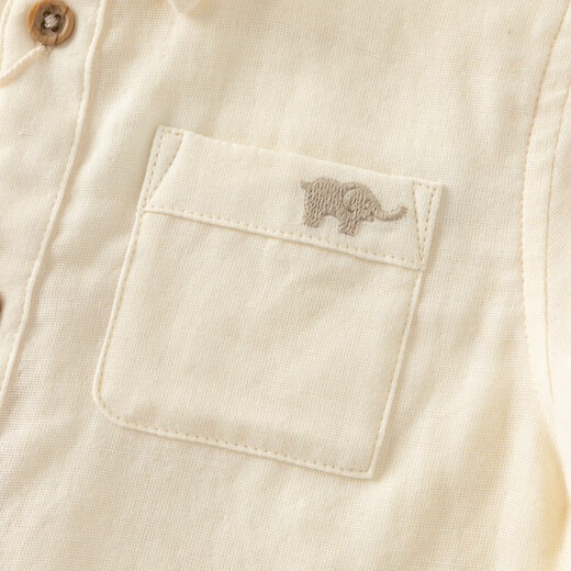 DAVE&BELLA children's shirts 2026 spring new pure cotton boys casual long-sleeved shirts baby long-sleeved tops children's clothes apricot ready in stock 120 cm (recommended height 110-120cm)