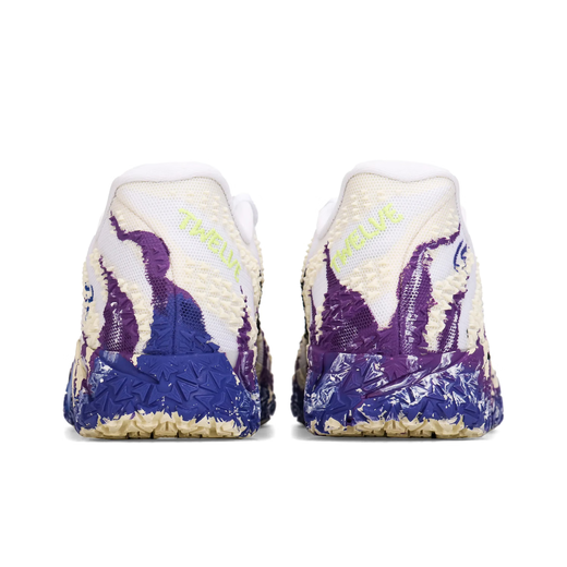 NIKEJa 3 Morant III Graffiti Actual Combat Shock Absorption and Wear Resistance Wrapping Sneaker Customization White Blue Purple HF2794-101 (Hell's Flame) 40