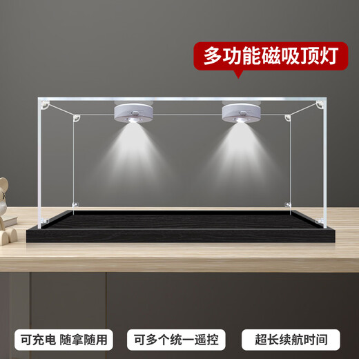 Lingzhi customized thickened acrylic display box suitable for Lego transparent storage dust cover animation hand model building block box inner diameter length, width and height 50*30*25cm