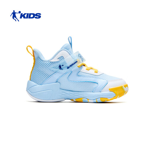 Jordan children's basketball shoes children's spring and autumn sports shoes boys' dense mesh training children's shoes Glacier Blue/Jordan White 28