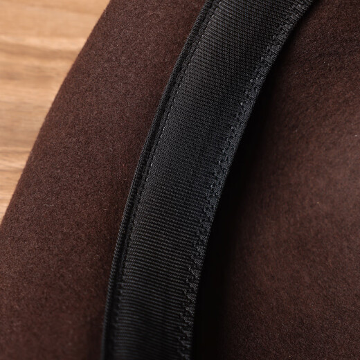 PTAH autumn and winter woolen hat small top hat British retro ins style woolen beret stereotyped hat temperament retro hat coffee color