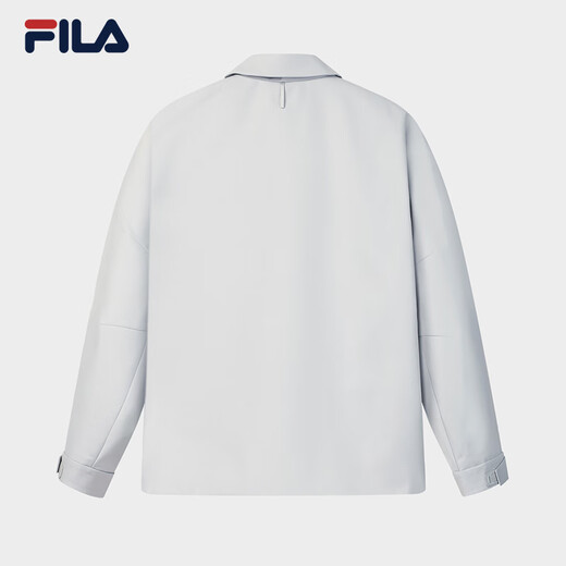 FILA official men's cotton jacket 2026 spring new fashion casual lapel jacket simple and comfortable jacket void gray-GY M 170/92A/M