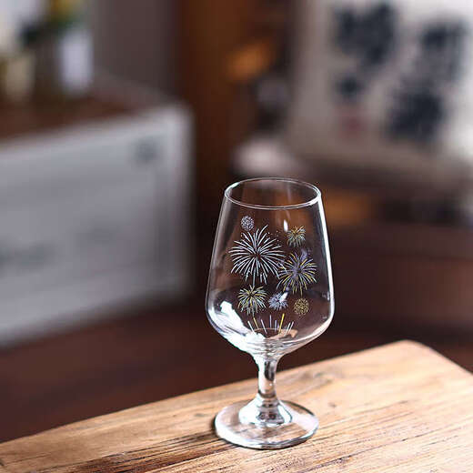 Yusen Yihuo to the stars, all your wishes come true flower glass wine glass goblet champagne glass commercial firework glass goblet 480ml