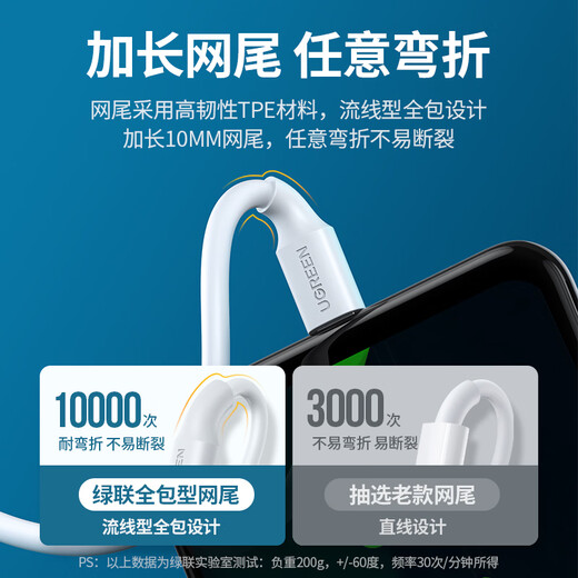 Green Alliance Android data cable MicroUSB charging cable old interface suitable for Huawei Honor Xiaomi vivo Samsung oppo mobile phone power bank charger short line 0.25 meters 2A