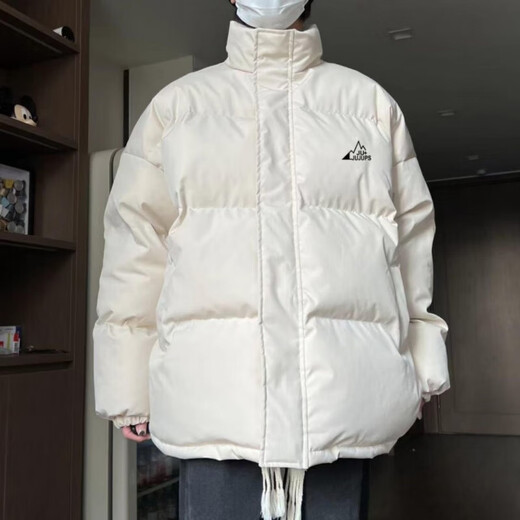 Down jacket men's winter 2025 new autumn and winter style trendy bread coat loose winter clothing trendy brand thickened jacket black 3XL