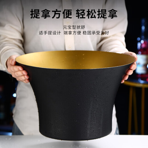 Yusenyi new fashion champagne basin stainless steel ice bucket commercial large red wine ice bucket bar ktv ice wine basin large waist champagne basin rich gold