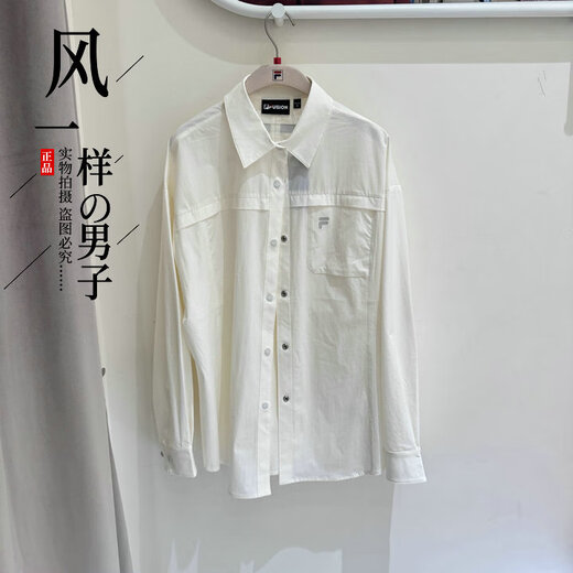 FILA fashion brand women's 2025 autumn new casual woven long-sleeved shirt jacket T11W535401 FWT S 160