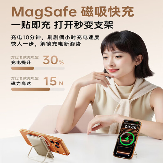 Remax Ruiliang 3C certified Apple power bank with built-in cable 22.5W ice fast charging version丨Magsafe magnetic power bank 10000mAh can be used on airplanes and suitable for iPhone17