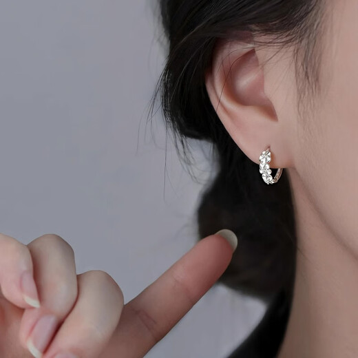 GLTEN peach blossom silver earrings women's earrings 2025 new earrings high-end birthday gifts for girlfriends and wives on anniversary