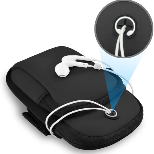 Factory wholesale mobile phone arm bag, sports and fitness outdoor arm sleeve, arm bag, arm strap, wrist bag, gift LOGO, black, under 6.5 inches