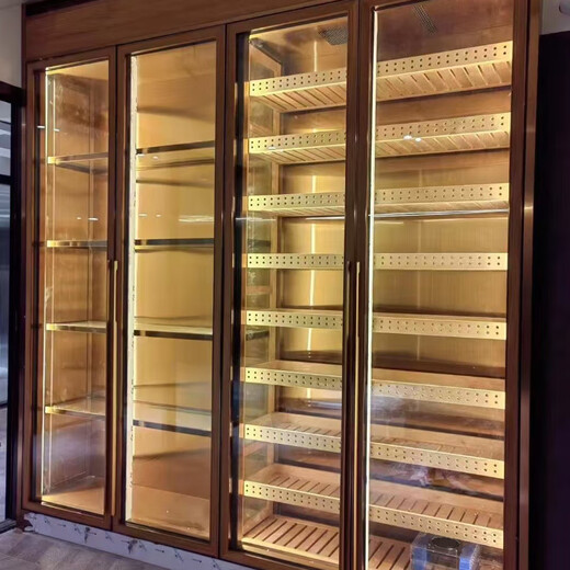 The middle shopkeeper customized cigar cabinet cedar wood cigar tea refrigerated cigar room constant temperature and humidity stainless steel red wine cabinet customized constant temperature wine cabinet single door