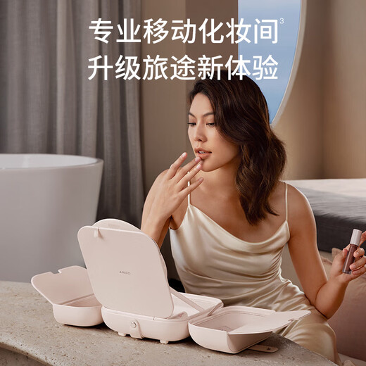 Bag mirror, LED lighted makeup mirror, portable sun mirror, women's portable cosmetic bag, makeup mirror, official anti-counterfeiting inquiry, one penalty for fakes and ten penalties