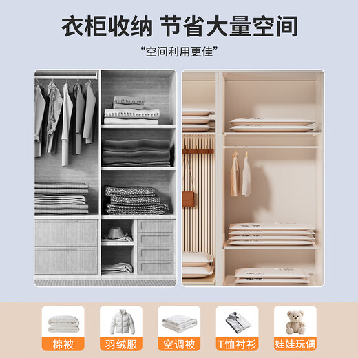 Youna vacuum compression bag storage bag, thickened quilt and clothing artifact, air-extracting bag for quilts and down jackets, no pump cover, buyers who already have a pump/repurchase recommendation, 2-piece set, 2 extra-large sizes 100*80