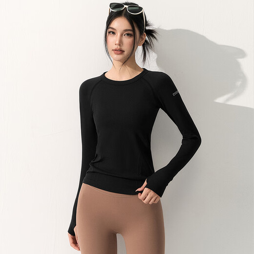 LULULMCCTN yoga short-sleeved T-shirt women's sports running slimming Pilates professional training breathable fitness top ebony purple M