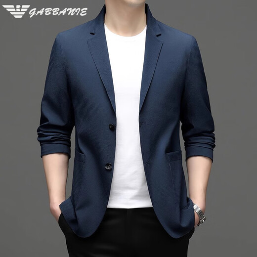 AX Armani casual suit for men spring and autumn thin brand Korean version business men's suit jacket for men blue M 170