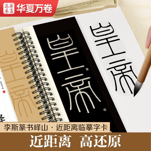 Huaxia Ten Thousand Volumes Li Si Seal Script Yishan Stele Adult HD Close-up Large Character Card Seal Script Stele Copy Soft Pen Brush Calligraphy Copybook Small Seal Script Beginners Basic Copying