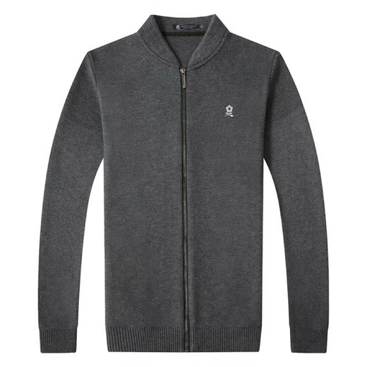 MONTAGUT French men's cashmere sweater jacket knitted wool cardigan high-end sweater middle-aged jacket autumn and winter 7207 black M 165 recommended 120Jin Jin equal to within 0.5 kg