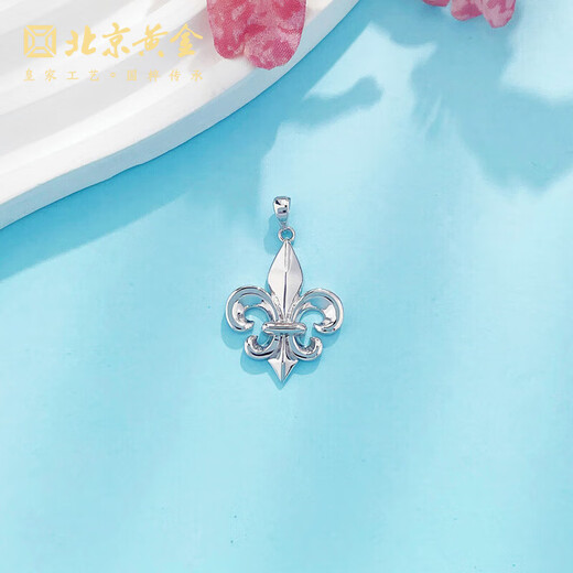 Beijing Gold Trading Center Co., Ltd. platinum pendant pt950 elegant iris pendant for women for girlfriend and wife's birthday, about 2.94g
