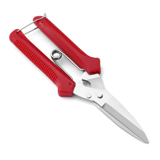 Stainless steel fruit picking scissors garden pruning shears red 3 pieces