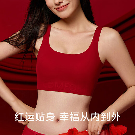 Xue Qianman's zodiac year red lady's paper underwear Year of the Horse seamless festive vest push-up bra underwear socks gift box