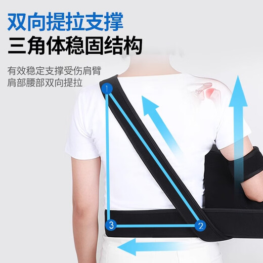 Medium shoulder abduction fixed brace arm forearm brace shoulder dislocation shoulder brace rehabilitation brace standard reinforced version left shoulder 45 detachable with mobile phone bag SF Express one size fits all