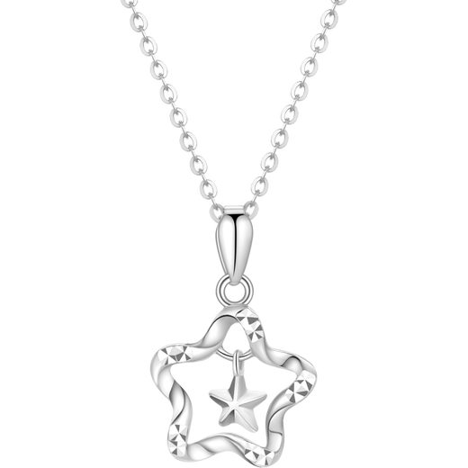 Beijing Gold Trading Center Co., Ltd. platinum necklace pt950 Mobius star pendant clavicle chain birthday Valentine's Day gift for girlfriend and wife about 1.6g