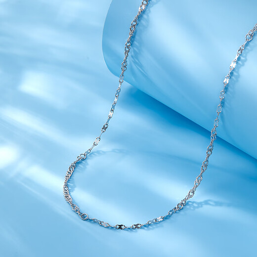 Luxury beads pt950 platinum necklace light luxury niche high-end platinum chain temperament girl birthday gift for girlfriend jewelry 3.47g-45cm