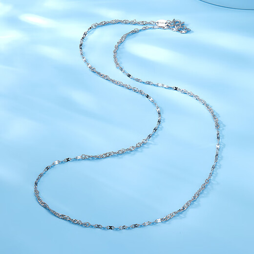 Luxury beads pt950 platinum necklace light luxury niche high-end platinum chain temperament girl birthday gift for girlfriend jewelry 3.47g-45cm