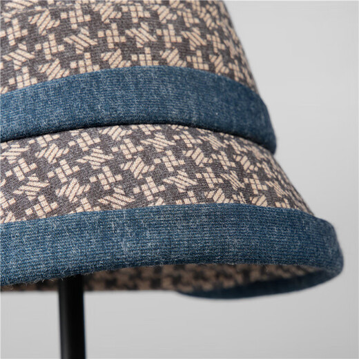 Middle-aged and elderly women's autumn and winter mother's basin hat grandma's warm fisherman hat old lady's casual and versatile blue