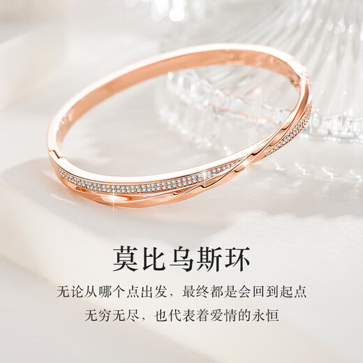 Ji Sifan Light Luxury Bracelet Women's Four-leaf Clover Bracelet Jewelry Valentine's Day Anniversary Birthday Gift for Girlfriend and Wife Mobius Infinite Love Bracelet (Next Day Delivery)