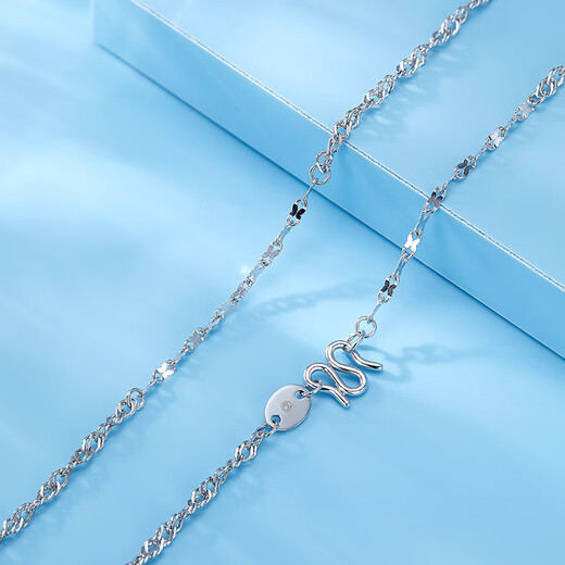Luxury beads pt950 platinum necklace light luxury niche high-end platinum chain temperament girl birthday gift for girlfriend jewelry 3.47g-45cm