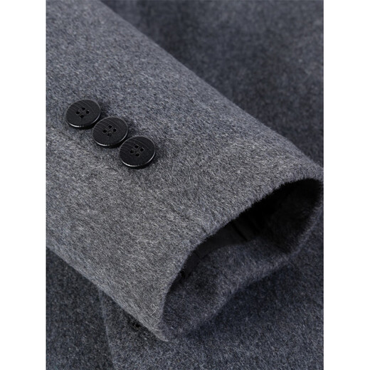 MONTAGUT French Montagut double-sided cashmere coat for men, middle-aged and older men, winter lapel woolen woolen thickened windbreaker jacket, black S 165/84A