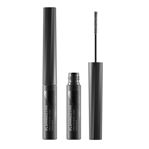 Máscara de pestañas fina Flamingo, naturalmente delgada y definida, resistente al agua 2 ml como regalo para niñas