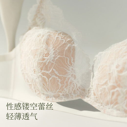 Sujiliangpin Qianqian Same Style Little Rose Lightweight Wireless Underwear Women's Lace Sexy Small Breast Push-Up Petal Cup Bra
