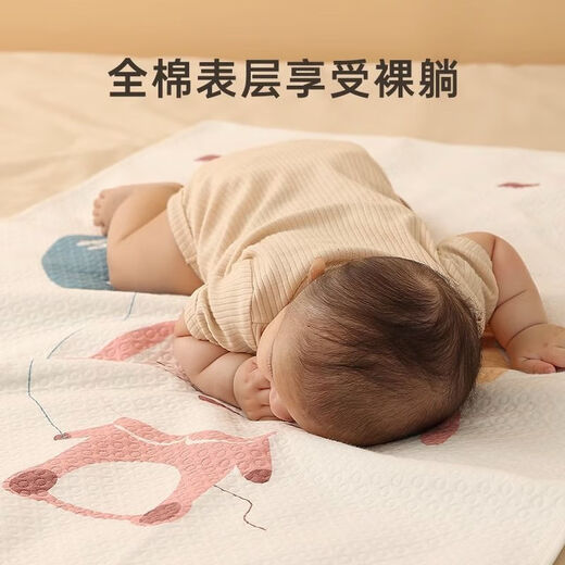 Veeou (veeou) baby type A diaper pads, large and small, pure cotton diapers 1-3 newborn bedding mats, waterproof and breathable sheets, cute bear, 1 piece, 65x50cm