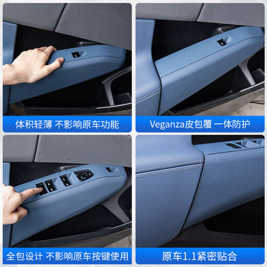 Litian 25 new BMW X3 window lift panel glass button frame decorative stickers car interior supplies modification accessories 25 X3 rear anti-kick panel Star Blue upgraded screen protection cover
