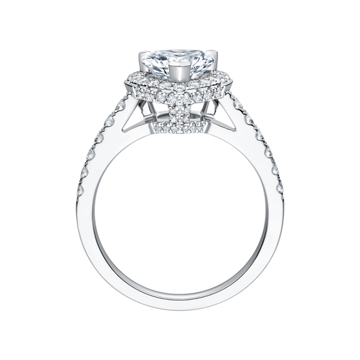 DR Proposal Diamond Ring PT950 Platinum K Gold Light Wedding Moissanite Diamond Ring Valentine's Day Birthday Gift 2025 Model 1 Carat Gift Box + Certificate PT950 Live (Size Adjustable)