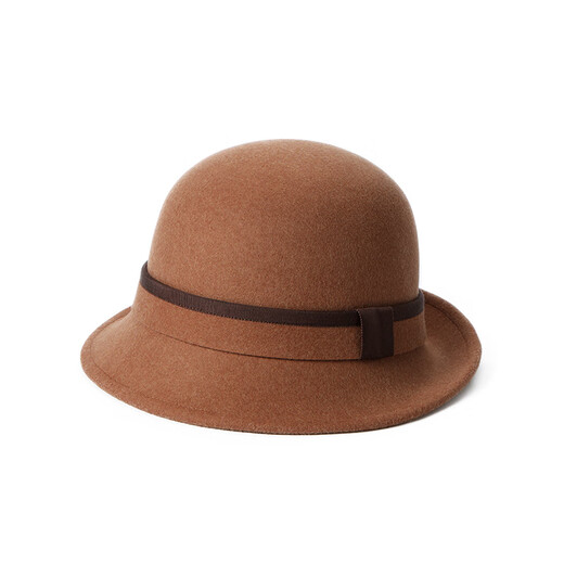 Mr DUCK autumn French style curled top hat Australian elegant fisherman basin hat for women with large head circumference MW36668-Ancient tea brown (retro basin hat) M (55-58cm)