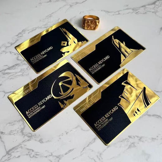 Delta room card metal key card explosion rate increased thickened embossed card black card NFC start game peripherals 1 high-end alloy card full set of five types
