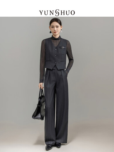 Aino Moexiang Yunshuo women's top autumn new fashion versatile stand-up collar breathable women's pullover blouse color simple top 34 dark gray one size 1