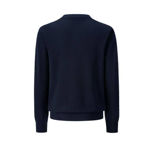Navigare Italian small sailing boat fake two-piece crew neck sweater men's 2025 autumn new retro casual commuter sweater navy blue L
