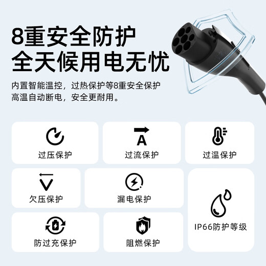 ROMADA charging and discharging gun integrated dual-purpose car-mounted portable 3.5KW new energy vehicle charger is suitable for BYD Geely Wuling Tesla Yl CF02 black 10 meters