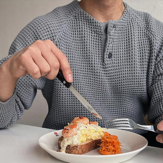 Zier American workwear sweater men's large size 300 Jin Jin equals 0.5 kg Waffle Henry collar knitted bottoming shirt autumn loose long black L recommended 100 to 120 Jin Jin equals 0.5 kg