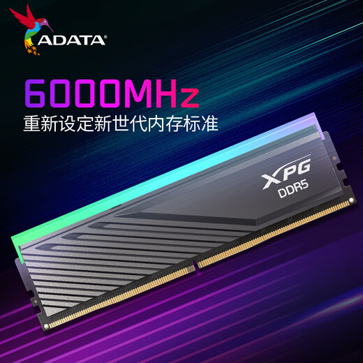 ADATA 24G/48G (24G*2) set DDR5 6000 frequency AI computer accessories desktop memory bar Longyao D500G RGB light bar C28 timing Hynix new Mdie C28/new Mdie D300G 6000 black light bar 24GB 1 bar (24G*1)