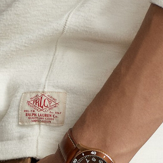 Polo Ralph Lauren SS24 Henley collar casual long-sleeved sweater men's cream retro cream S